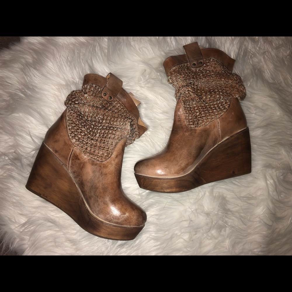 BED STU slouch wedge boots